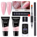 LILYCUTE 5Pcs/Set 10ml Quick Extension Nail Gel Kit Colorful Nail Gel Semi Permanent Soak Off UV Varnish Nail Art Manicure Set