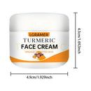 Turmeric Whitening Face Cream Wrinkle Removal Lighten Fine Lines Makes Skin Look More Youthful Birghten Moisturize Facial Care