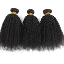 Afro Kinky Curly Human Hair Bundles 8-24 Inch Curly Weave 4C Unprocessed Virgin Afro Kinky Curl Extensions for Women Natural