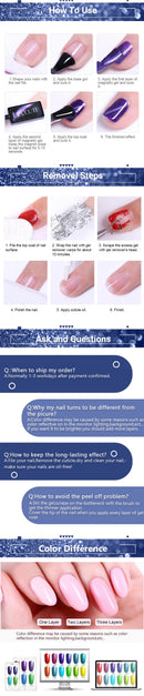 LILYCUTE 7ml 9D Reflective Cat Magnetic Gel Nail Polish Blue Sparkling Semi Permanent UV Gel Soak Off Glitter Gel Nail Art