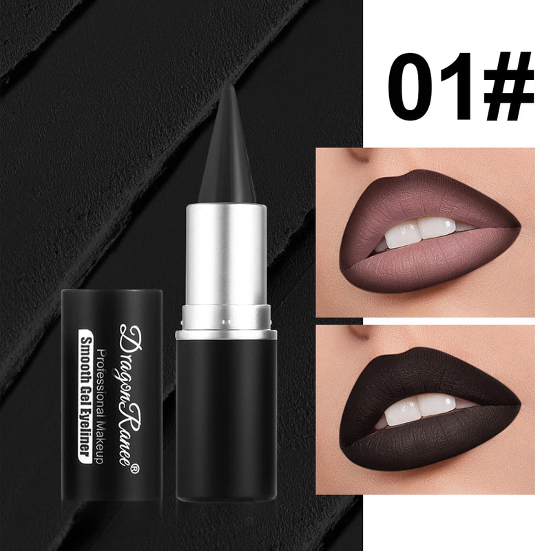 Matte Lip Liner, Long-Lasting and Durable, Automatic Rotating Wax Texture, Suitable for All Skin Types, Multi-Purpose, Suitable for Eyeliner Holiday Party Lipstick