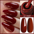 LILYCUTE Dark Grey Matte Color Series Gel Nail Polish Winter Long Lasting Full Coverage Manicure Soak Off Nails Art Gel Varnish