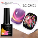 LILYCUTE 7ML Colorful Double Light Cat Magnetic Gel Nail Polish 9D Glitter Sparkling Rainbow Laser Soak Off Nail Art DIY Varnish