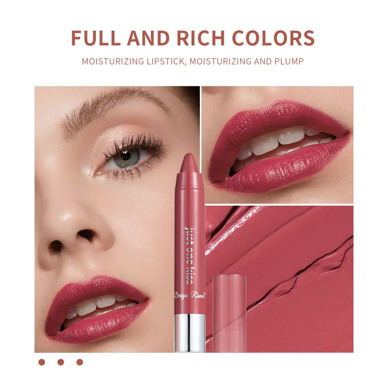 Bright Lipstick Easy to Color Lipstick Color Moisturizing Lip Gloss Easy to Color Lip Glaze Rotating Bright Lipstick Pen Lip Gloss Lipstick European and American Style Nude Brown Red Pink Lipstick Masquerade Lipstick Pen Lip