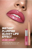 1set, 8 colors lip liner lipstick combo, long-lasting moisturizing, easy to apply, comes with a pencil sharpener, gift for women