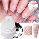 LILYCUTE 8ml Clear Non Stick Hand Solid Extension Nail Gel Polish Carving Flower Construction Nail Art Gel Acrylic Hard Varnish