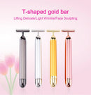 24K Gold T Beauty Roller Energy Roller Electric Face-lifting Facial Massage Beauty Tools Waterproof Vibrating Face Care Stick