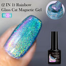 LILYCUTE 7ML Rainbow Red Glass Light Cat Magnetic Gel Nail Polish Shining Semi Permanent Soak Off LED UV Gel Nail Art Manicure