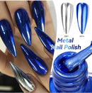 LILYCUTE 7ml  Mirror Metallic Nail Polish No Need of UV LED Lamp Nail Supplies Vernis Red Purple Mirror Effect for Nails