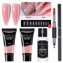 LILYCUTE 5Pcs/Set 10ml Quick Extension Nail Gel Kit Colorful Nail Gel Semi Permanent Soak Off UV Varnish Nail Art Manicure Set
