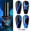 LILYCUTE 7ML Black Cat Magnetic Gel Nail Polish 9D Magnetic Gel Shine Colorful Design Manicure Semi Permanent Soak Off DIY Nail