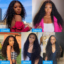 200 Density Water Wave Transparent Lace Frontal Wig 13x6 Hd 44 Inch Water Wave Pre Plucked Lace Frontal Wig For Black Women Hair