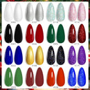 LILYCUTE 7ml Red Green Gel Nail Polish Christmas Series All For Manicure Semi Permanent Soak Off UV LED DIY New Year Nail Art