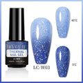LILYCUTE 7ml Thermal Gel Nail Polish Winter Coffee Temperature Changing Semi Permanent Soak Off UV Nail Art Gel Varnish Manicure