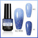LILYCUTE 7ml Thermal Gel Nail Polish Winter Coffee Temperature Changing Semi Permanent Soak Off UV Nail Art Gel Varnish Manicure