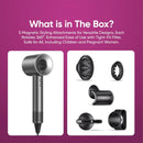5 in 1 Professional Hair Dryer, with Hot and Cold Air Functionality - Lightweight and Thermostatic Styling Tool for Smooth Hair