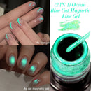 LILYCUTE 5ML Blue Tears Cat Liner Gel Polish Super Bright Sparkling French Line Semi Permanent Nail Painting Soak Off UV Gel