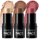 4-Pack CC Sticks Long-Lasting Highlighter Blush Contour Waterproof Makeup Sticks Ideal for Beginners Women Shiny Look Multifunct