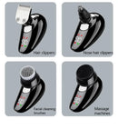 5 In 1 Electric Shaver For Men Bald Head Hair Clipper Nose Trimmer 7D Floating Blade Head Shaving Beard Knife Rechargeable Razor