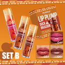 MLSMILE Duck Lip Plump Lip Oil Moisturizing Lip Gloss Mirror Water nature long-lasting Gloss Gloss Pearl Lip Glaze Set