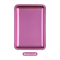 1PC Square Stainless Steel Cosmetic Storage Tray Nail Art Manicure Plate Tweezers Clippers Pens Container False Nails Dish Tools
