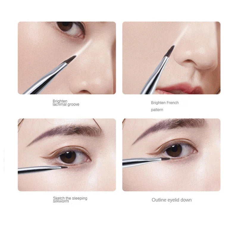 CNK  2/5Pc Upgrade Blade Eyeliner Brush Ultra Thin Fine Angle Flat Eyebrow Brush Under The Eyes Place Precise Detail Brush