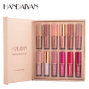 HANDAIYAN 12-Color Velvet Matte Lip Gloss Set - Liquid Lipstick Gift Box Set, Non-Sticky Lip Gloss