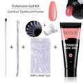 LILYCUTE 5Pcs/Set 15ml Quick Extension Nail Gel Kit Clear Acrylic Gel Semi Permanent Soak Off UV Varnish Nail Art Manicure Set