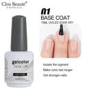Clou Beaute 15ml Red Black White Green Neon Gel Nail Polish Base Top Coat Velvet Top 400 Colors Semi Permanent Gel Nail Varnish
