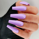 24Pcs Artificial Press On Fake Nail With Jelly Glue Super Long Ballerina Coffin False Nail DIY Wine Red Finger Tip Manicure Tool