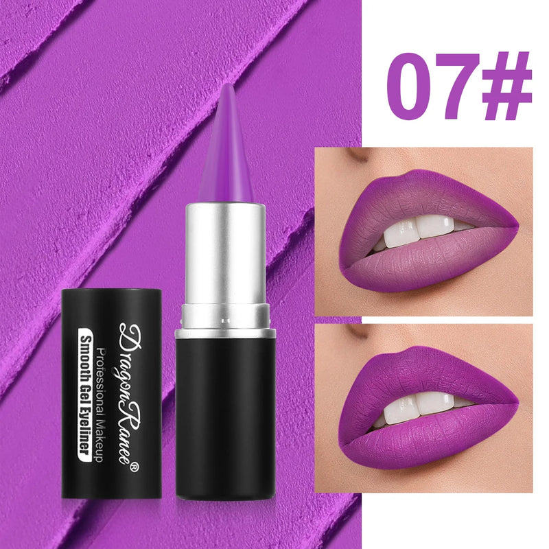 Matte Lip Liner, Long-Lasting and Durable, Automatic Rotating Wax Texture, Suitable for All Skin Types, Multi-Purpose, Suitable for Eyeliner Holiday Party Lipstick