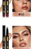 [Eyeshadow] Multifunctional Shimmer Eyeshadow Pen Set - 6 Colors,Long-Lasting High Satin & Matte Neutral Brown Eyeshadow Pencils