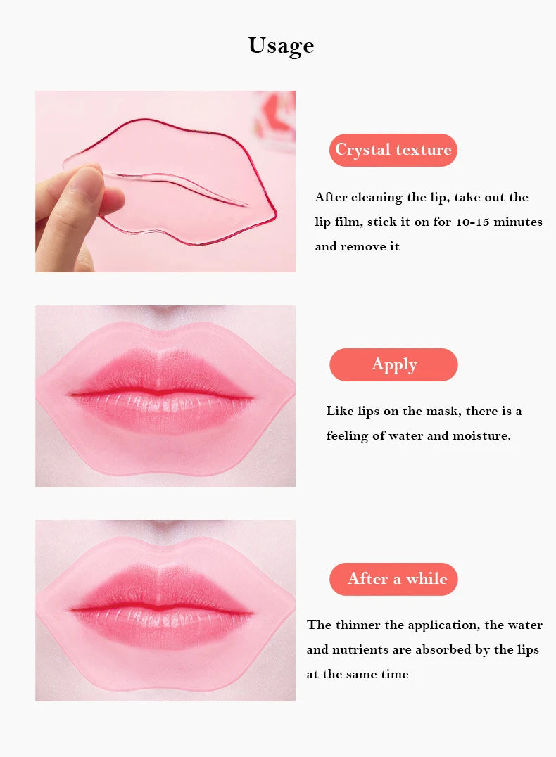 Innicare Collagen Nourishing Lip Mask Lip Care Moisture Fruits Essence Firming Moisturizing Labial Gel Patch Lips Pad Patches