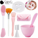 8Pcs Face Mask Mixing Bowl Set DIY Facemask Mixing Tool Kit Facial Mask Bowl Silicone Soft Face Brushes Spoons Beauty Tools