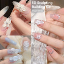 LILYCUTE 8ml Pearl White 5D Sculpting Extension Building Gel For Shaping Carving Non-Stick Soak Off UV Semi-permanent Varnish