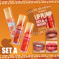 MLSMILE Duck Lip Plump Lip Oil Moisturizing Lip Gloss Mirror Water nature long-lasting Gloss Gloss Pearl Lip Glaze Set