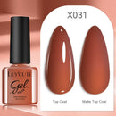 LILYCUTE 7ML Red Color Series Nail Gel DIY Nail Art Semi Permanent UV Gel Polish Long Lasting Design Manicure Supplies