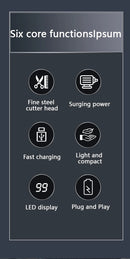 Professional Cutting Kit LCD Display Beard Shaver for Men