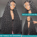 200 Density Deep Wave Human Hair Lace Front Wig 13x6 Hd Transparent Lace Frontal Wig 13x4 Curly Pre Plucked Lace Wigs For Women