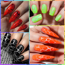 LILYCUTE 7ml Fluorescent Crackle Gel Nail Polish Neon Hybrid Natural Dry DIY Semi Permanent Soak Off Design Nail Art Varnish