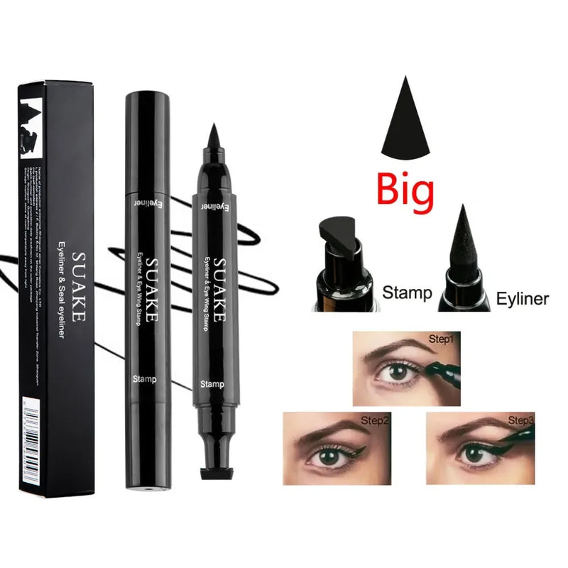 Liquid Eyeliner Stamp Marker Pen Waterproof Long Lasting Double-ended Cosmetic Makeup Eye Liner