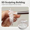 LILYCUTE 8ml Pearl White 5D Sculpting Extension Building Gel For Shaping Carving Non-Stick Soak Off UV Semi-permanent Varnish