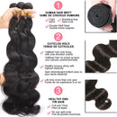 Unprocessed Peruvian Body Wave Human Hair Bundles With Closure Frontal Invisible Melt Skin 4x4 5x5 13x4 HD Lace 3 4 Bundle Weave