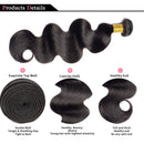 Daianran Body Wave Bundles Brazilian Hair Weave Bundles 1/3/4 PCS Human Hair Bundles Natural Black 14-30"Remy Hair Extensions