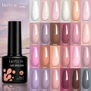LILYCUTE 7ML Nail Gel Polish Full Coverage Manicure No Wipe Top Coat Base Coat Primer Soak Off LED UV Gel Nail Art Gel Varnish