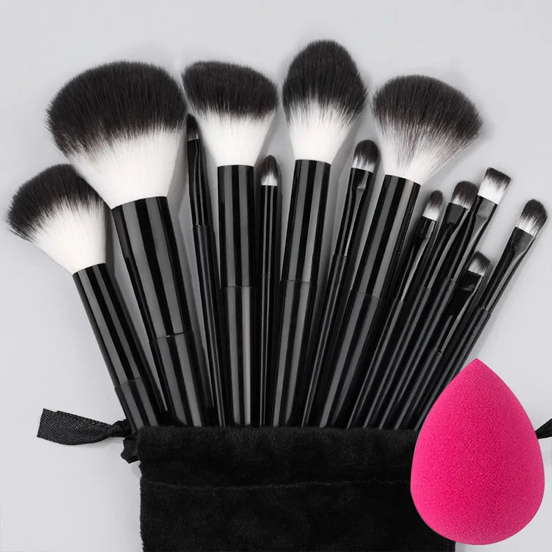 New 13PCS Makeup Brushes Set Super soft EyesShadow Lip Contouring Brush Loose Powder Concealer brochas de maquillaje Makeup Tool