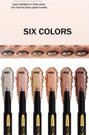 [Eyeshadow] Multifunctional Shimmer Eyeshadow Pen Set - 6 Colors,Long-Lasting High Satin & Matte Neutral Brown Eyeshadow Pencils