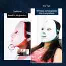 Face and Neck Beauty Machine LED Facial Mask Photon Neck Mask with 7 Colors Skin Care Massager