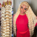 Blonde Human Hair Bundles 613 Deep Wave Bundles Human Hair Brazilian Hair Weave Bundles Remy Human Hair Extensions 36 38 40 Inch