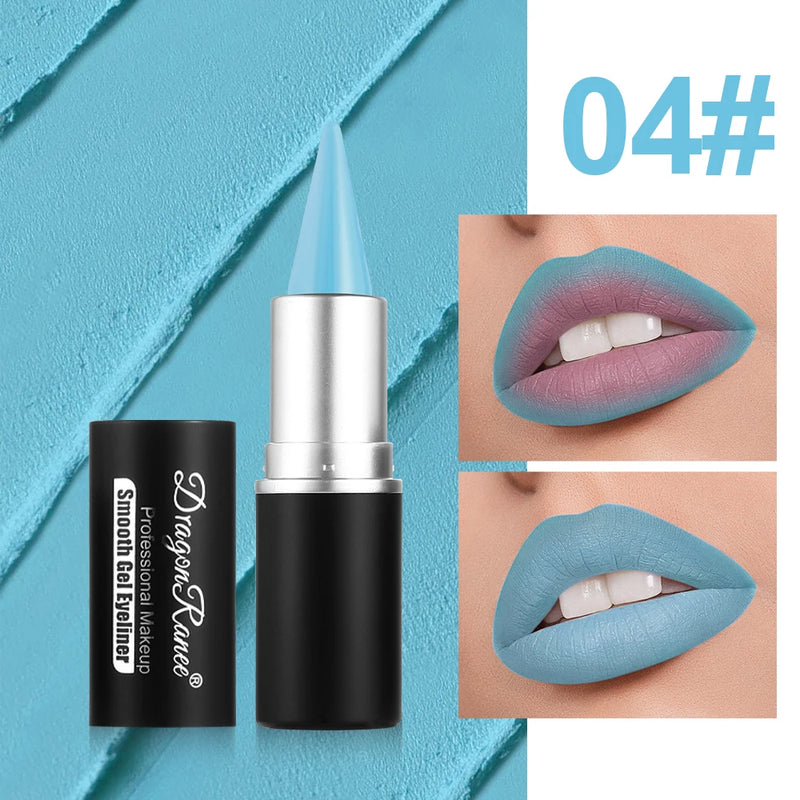 Matte Lip Liner, Long-Lasting and Durable, Automatic Rotating Wax Texture, Suitable for All Skin Types, Multi-Purpose, Suitable for Eyeliner Holiday Party Lipstick